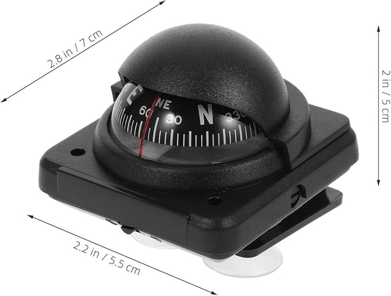 Adjustable Magnetic Car Compass Ball For Vehicle Boat Dashboard Navigation Direction Guide - Image 2